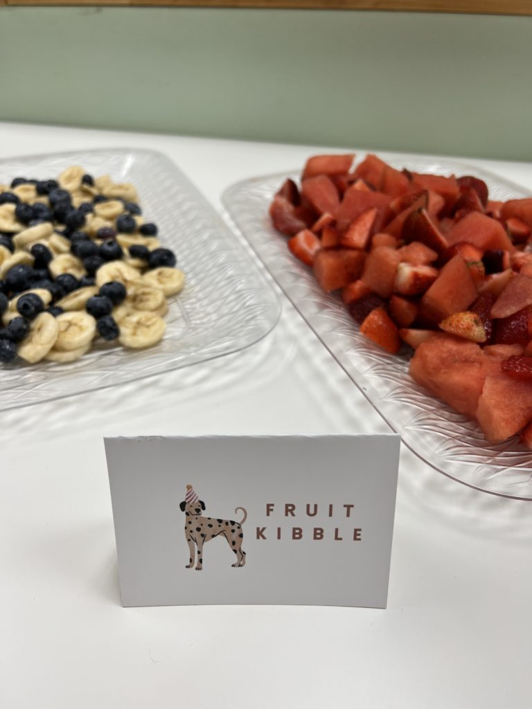 fruit kibble fruit tray puppy party snacks 